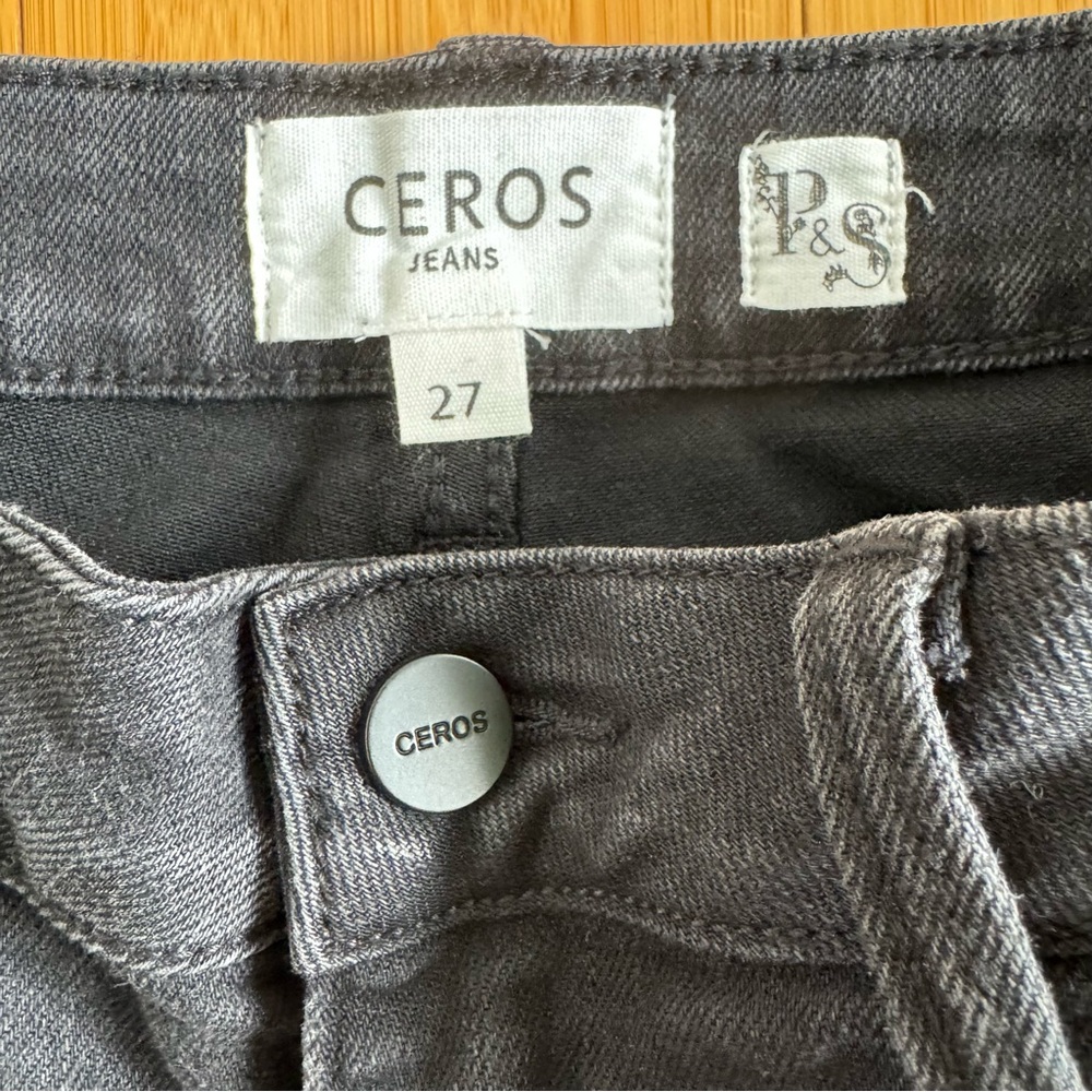 Piper and Scoot The Jack Wide Leg Distressed Jeans in Black. NWT! Size: 27 - Picture 4 of 10